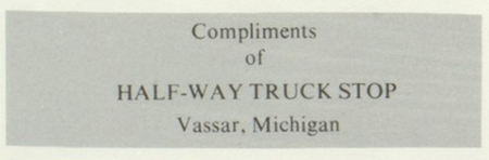 Half-Way Truck Stop - 1973 Yearbook Ad (newer photo)